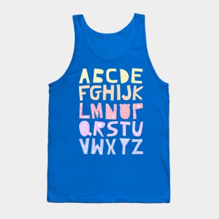 Decorated Alphabet (pastel colors) Tank Top